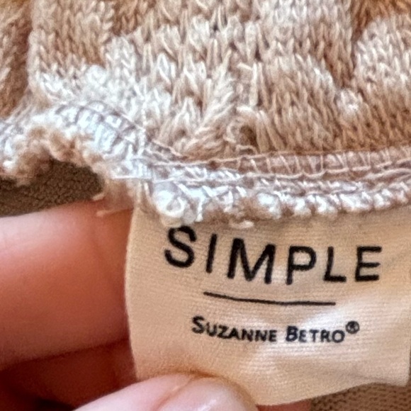 Suzanne Betro Women beige Cable-Knit Cowl Neck Sweater Size XL classic coastal - Picture 6 of 6